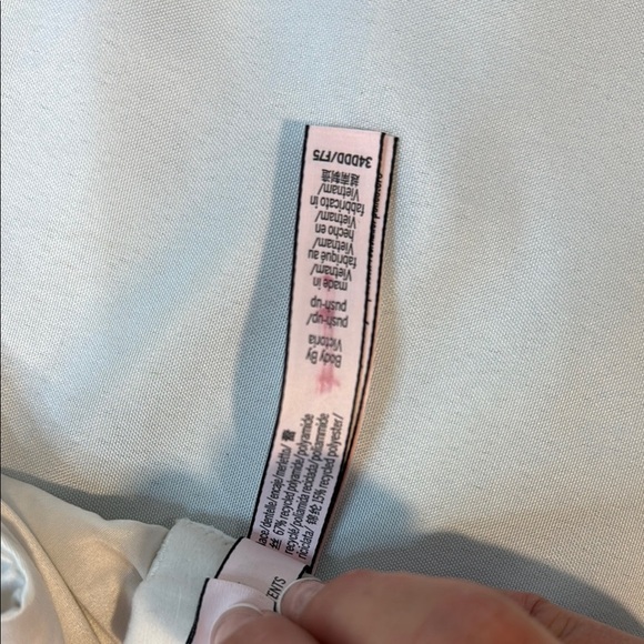 VS Body by Victoria Push-Up White Lace Underwire Bra, Size 34 DDD, Preowned - Picture 3 of 12